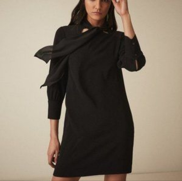 NWT REISS | Yolanda Neck Tie Shift Dress - Picture 2 of 9